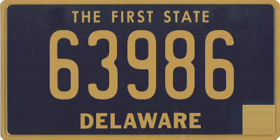 DE license plate 63986