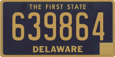 DE license plate 639864
