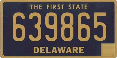 DE license plate 639865