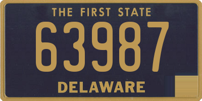 DE license plate 63987