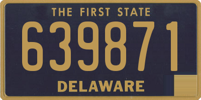 DE license plate 639871