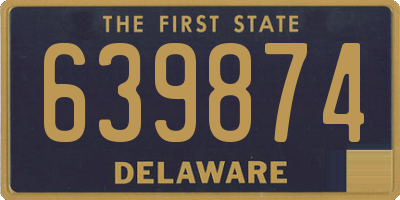 DE license plate 639874