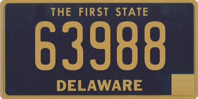 DE license plate 63988