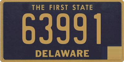 DE license plate 63991
