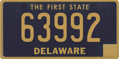 DE license plate 63992