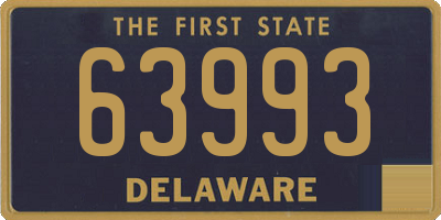 DE license plate 63993