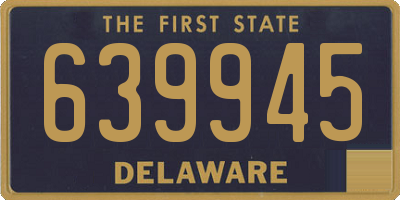 DE license plate 639945