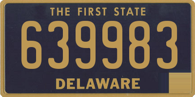DE license plate 639983
