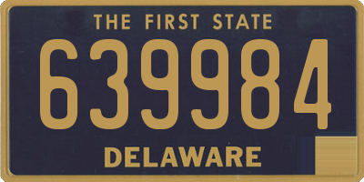 DE license plate 639984