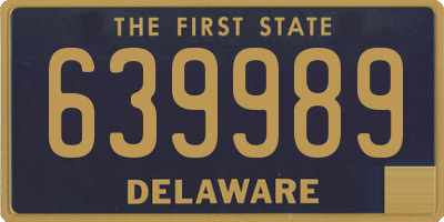 DE license plate 639989