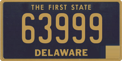 DE license plate 63999