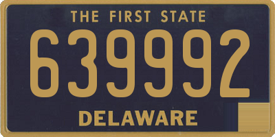 DE license plate 639992