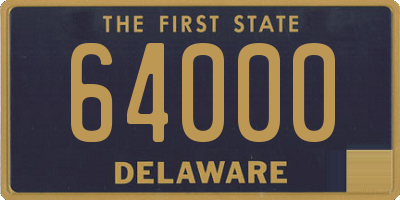 DE license plate 64000