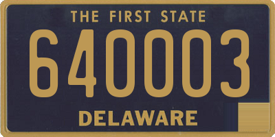 DE license plate 640003