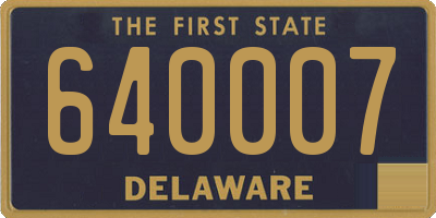DE license plate 640007