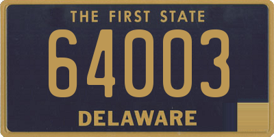 DE license plate 64003