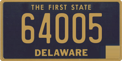 DE license plate 64005