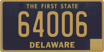 DE license plate 64006