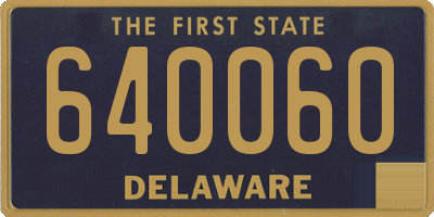 DE license plate 640060