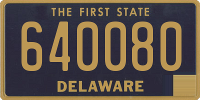 DE license plate 640080