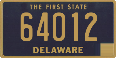 DE license plate 64012