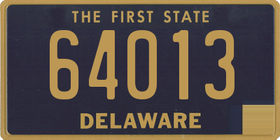 DE license plate 64013