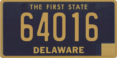 DE license plate 64016