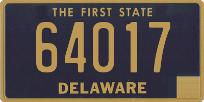 DE license plate 64017