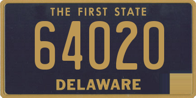DE license plate 64020
