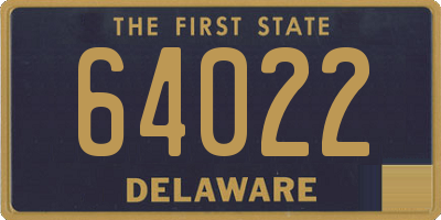 DE license plate 64022