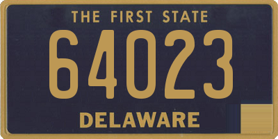 DE license plate 64023