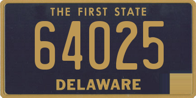 DE license plate 64025