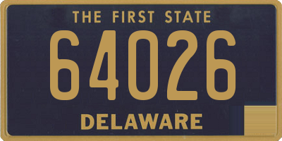 DE license plate 64026