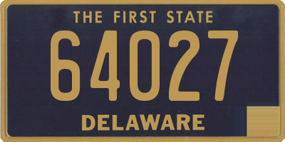DE license plate 64027