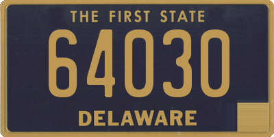 DE license plate 64030
