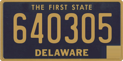 DE license plate 640305