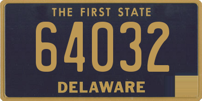 DE license plate 64032