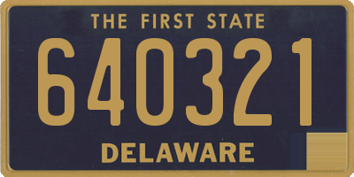 DE license plate 640321