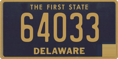 DE license plate 64033