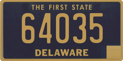 DE license plate 64035