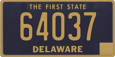 DE license plate 64037