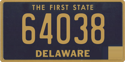 DE license plate 64038
