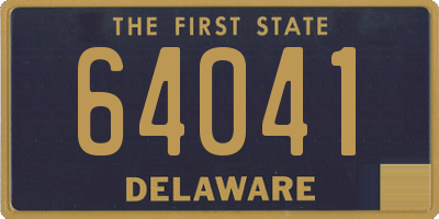 DE license plate 64041