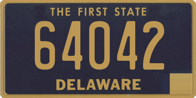 DE license plate 64042