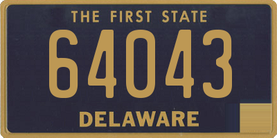 DE license plate 64043