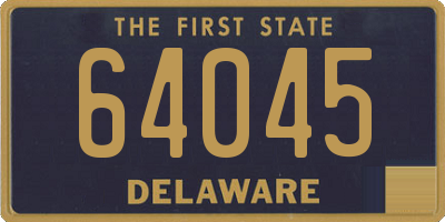 DE license plate 64045
