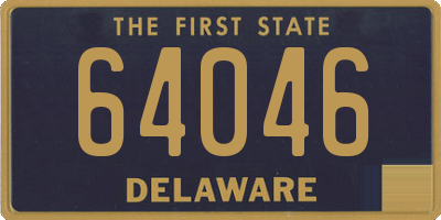 DE license plate 64046