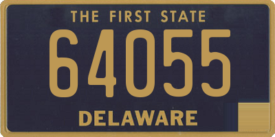 DE license plate 64055