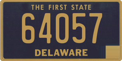 DE license plate 64057