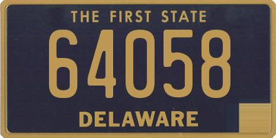 DE license plate 64058